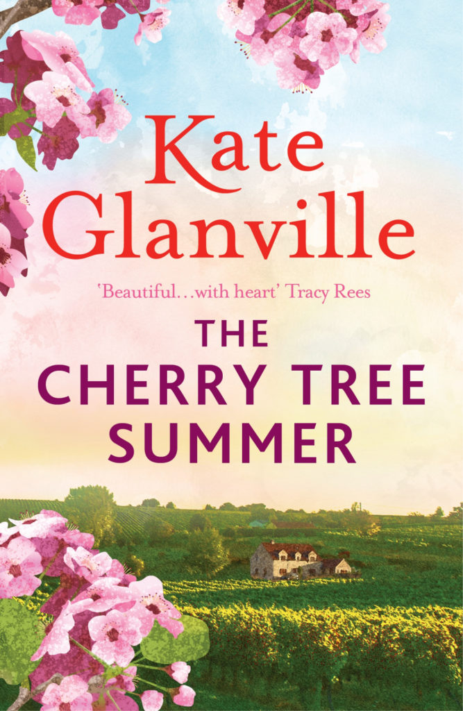 The Cherry Tree Summer book cover, pink flowers